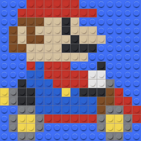 Mosa&iuml;que briques LEGO Mario Kart